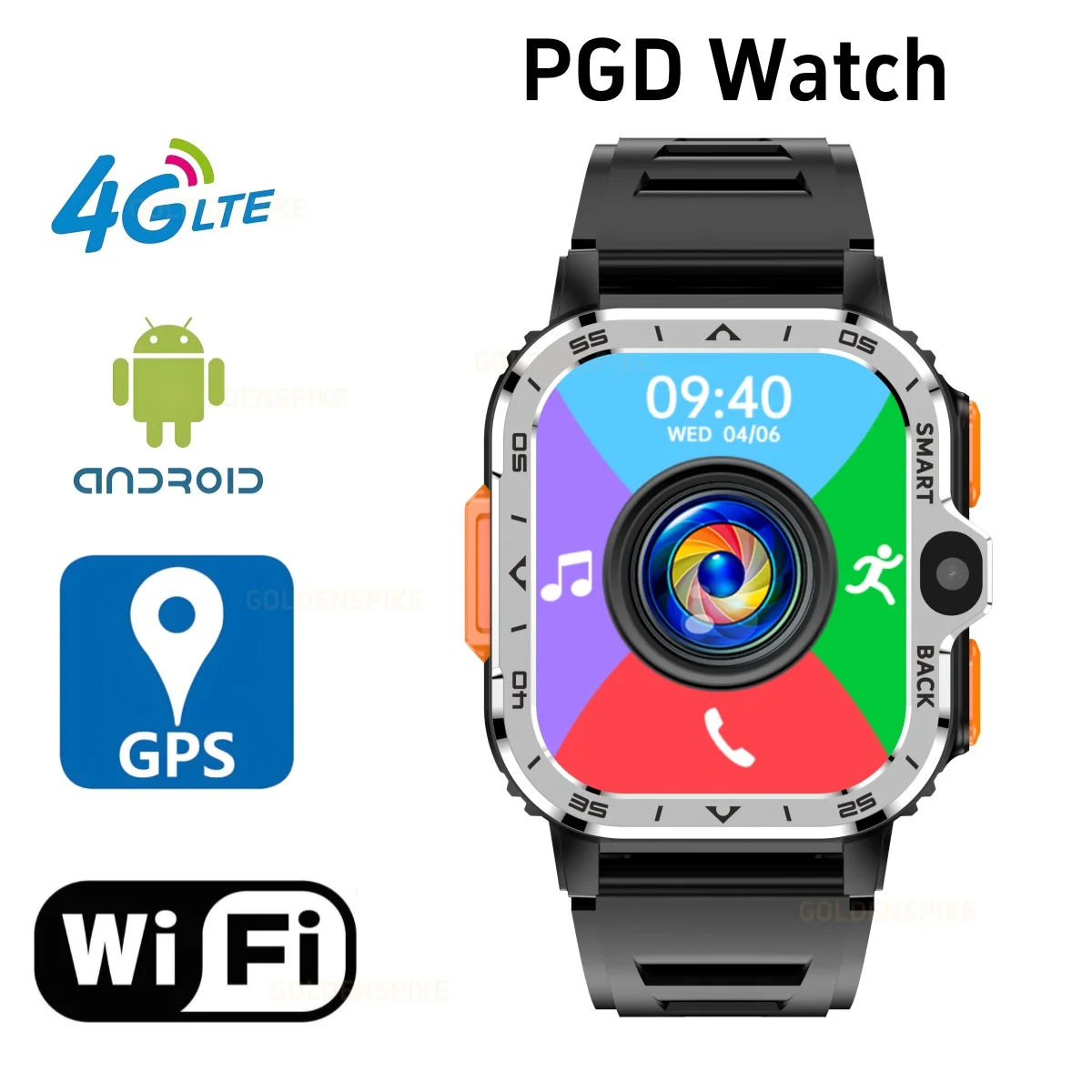 2.03 Inch 4G SIM Card Android Smartwatch Video Call GPS WiFi PGD Smartwatch Business Style Heart Rate Tracker Touch Answer Calls - Image 2
